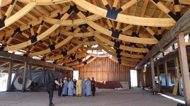 Glulams in Tu Vien Kim Son Monastery